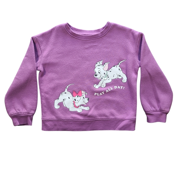 Disney 101 Dalmatians Girls Sweatshirt 5T Purple Jumping Beans - Picture 3 of 6